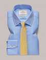 Hawes & Curtis Herringbone Blue Single Cuff 